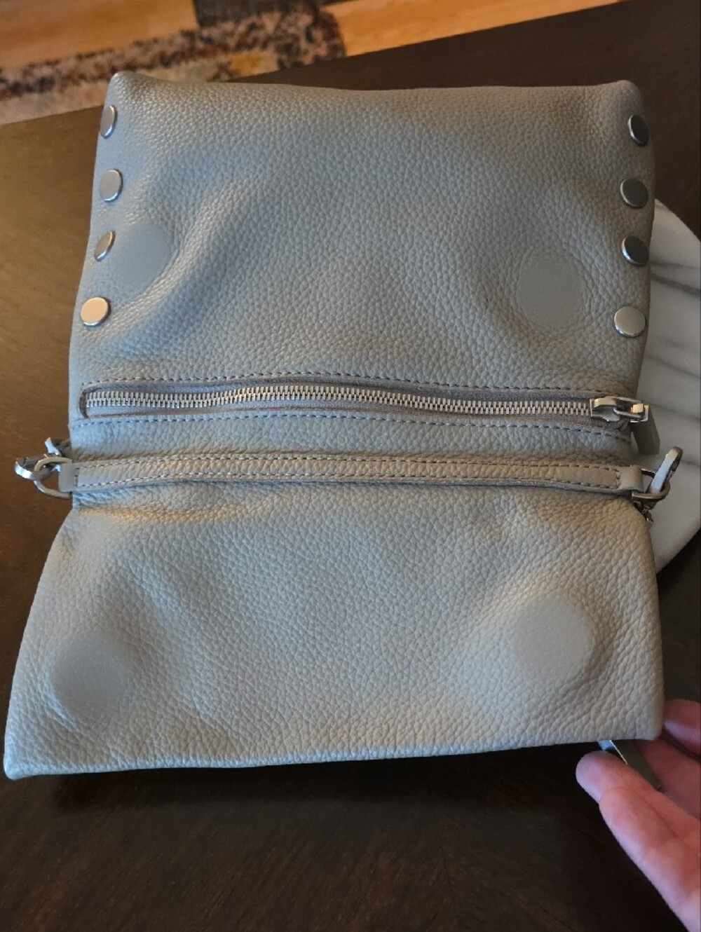 Hammitt Small VIP Neutral Taupe Leather Crossbody Bag - Picture 3 of 17